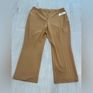 DKNY Camel Tan Full Length Wide Leg Comfy Plus Size Pants Size 18W NWT